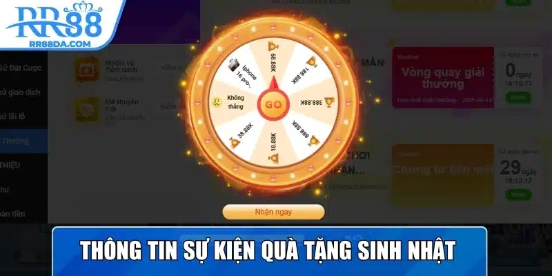 Thông tin về sự kiện quà tặng sinh nhật cho hội viên 