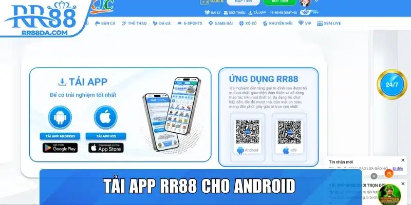 Tải app RR88 cho Android